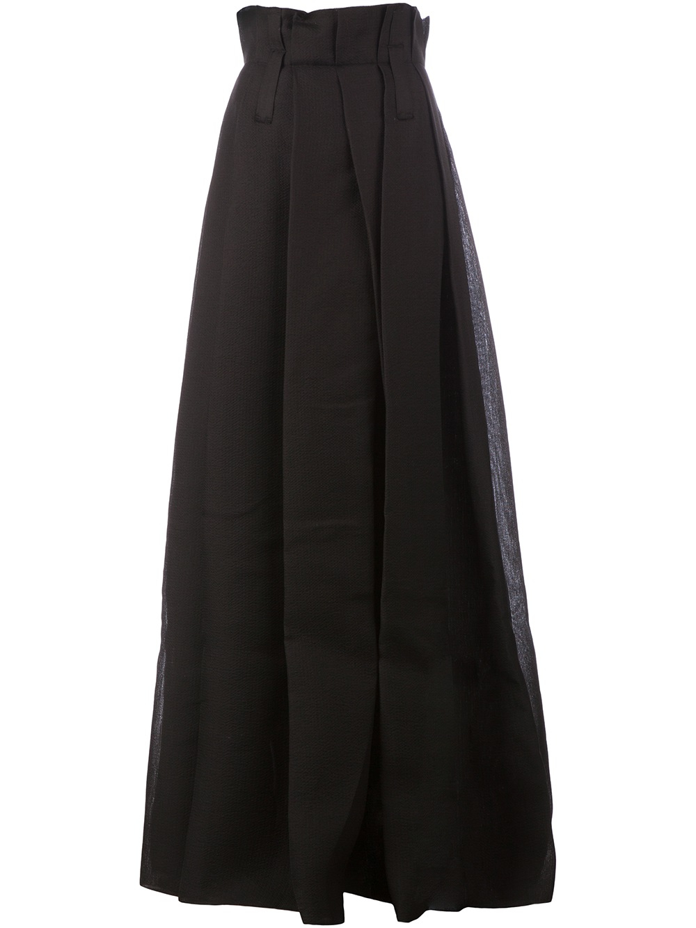 Yang li Oversized Pleated Skirt in Black | Lyst