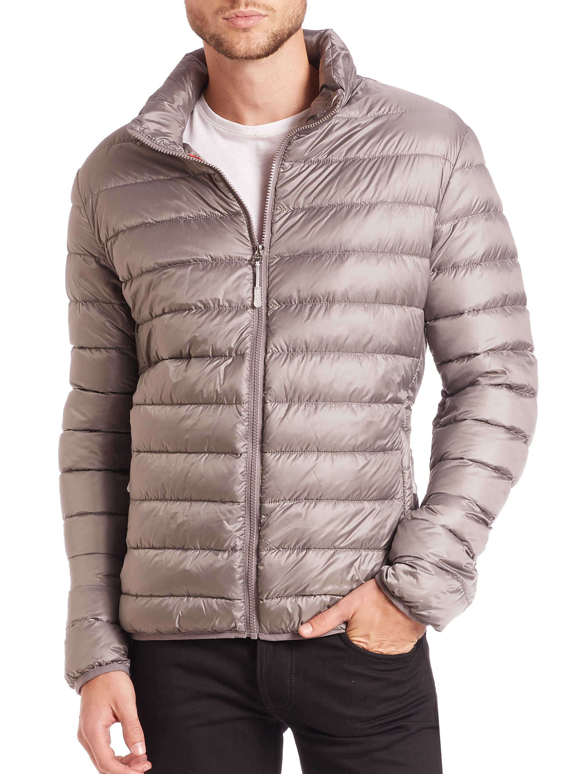 Tumi Convertible Puffer Jacket in Gray for Men | Lyst