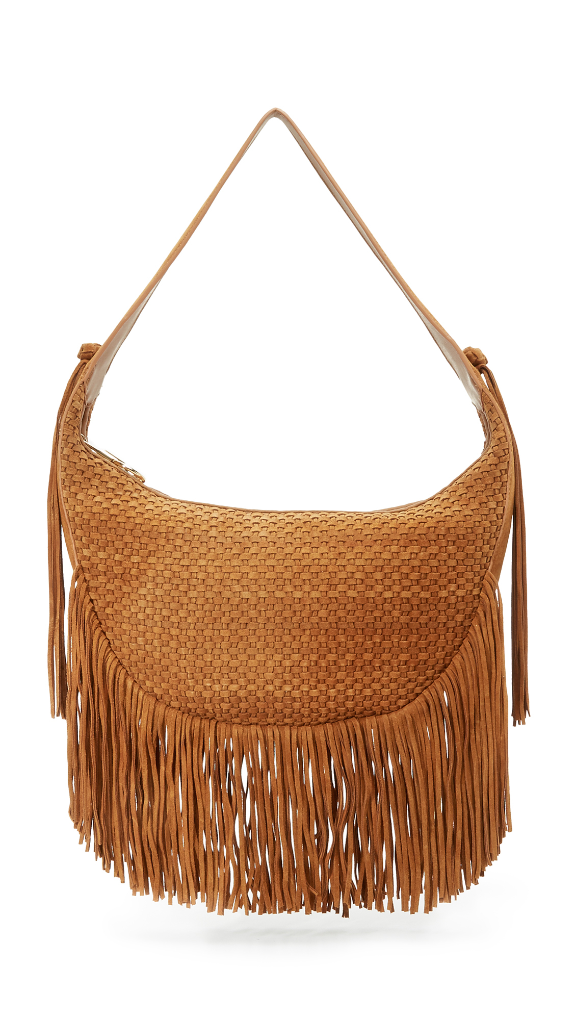 Elizabeth And James Zoe Fringe Hobo Bag In Brown Lyst Gallery