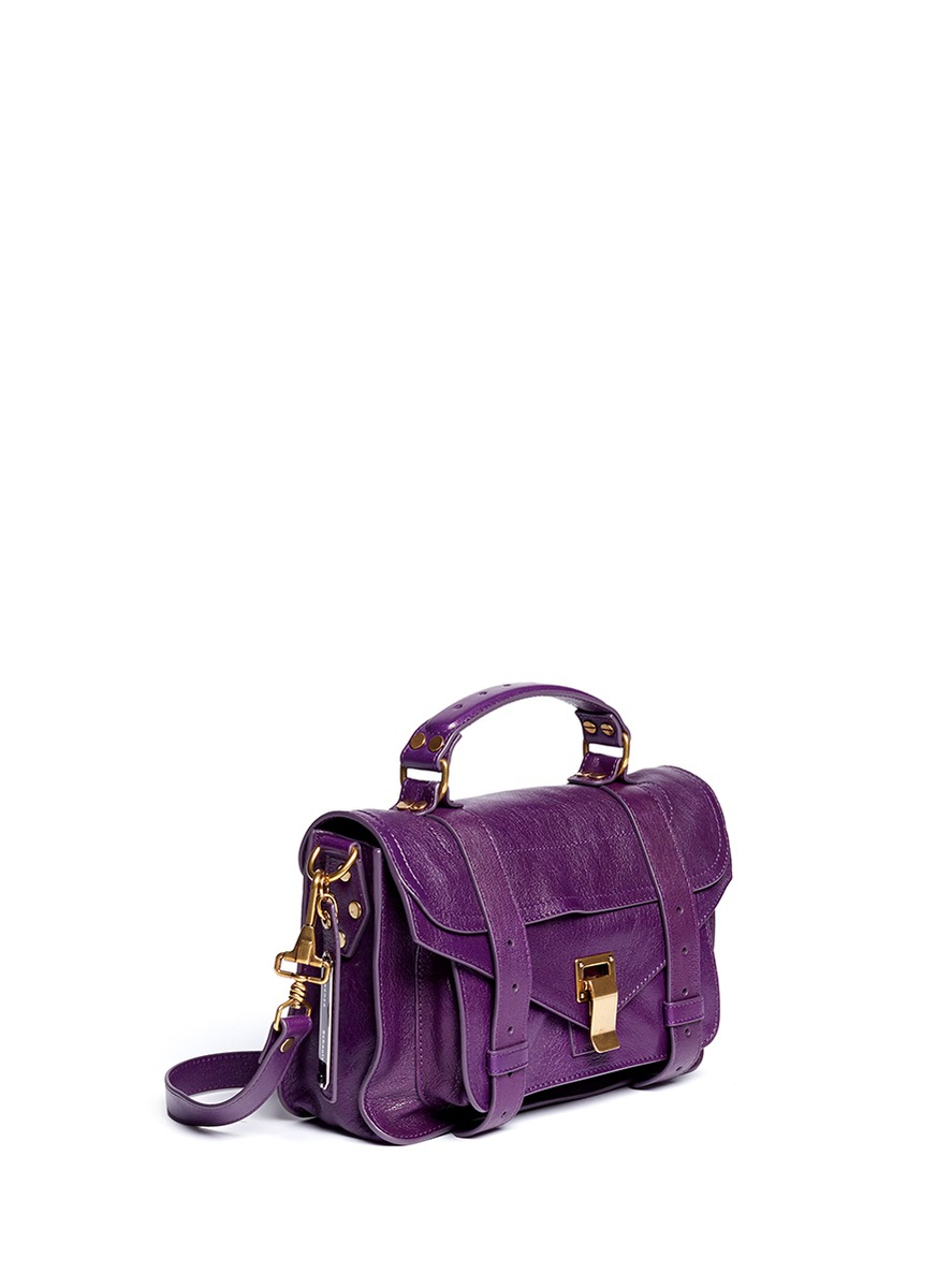 Proenza schouler 'ps1' Tiny Leather Satchel in Purple | Lyst