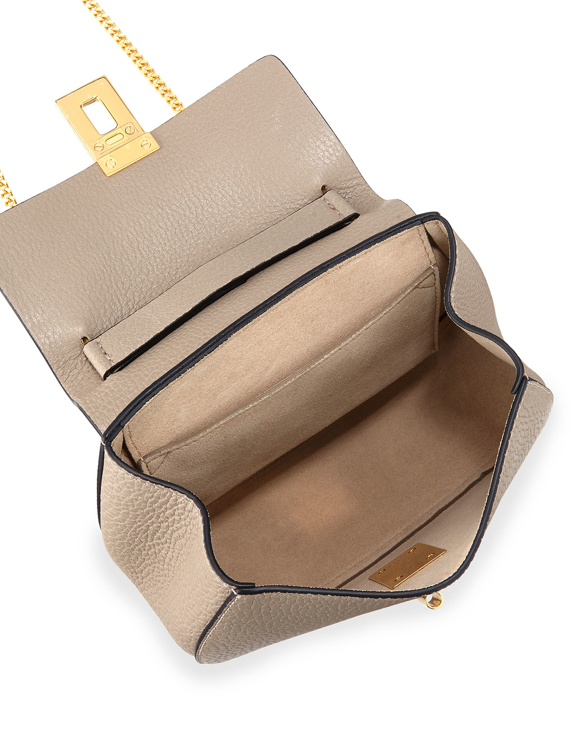 Chlo Drew Mini Lambskin Shoulder Bag in Gray | Lyst