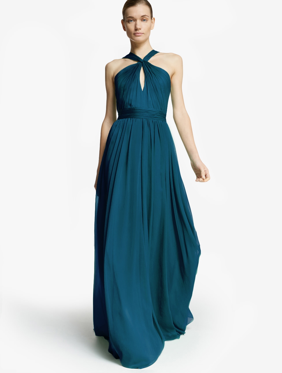 halston halter gown