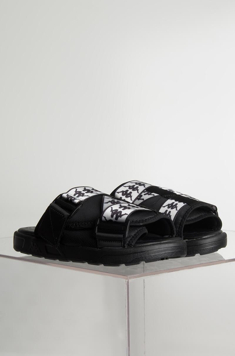Kappa 222 Banda Mitel 1 Flatform Sandal Slide in Black - Lyst