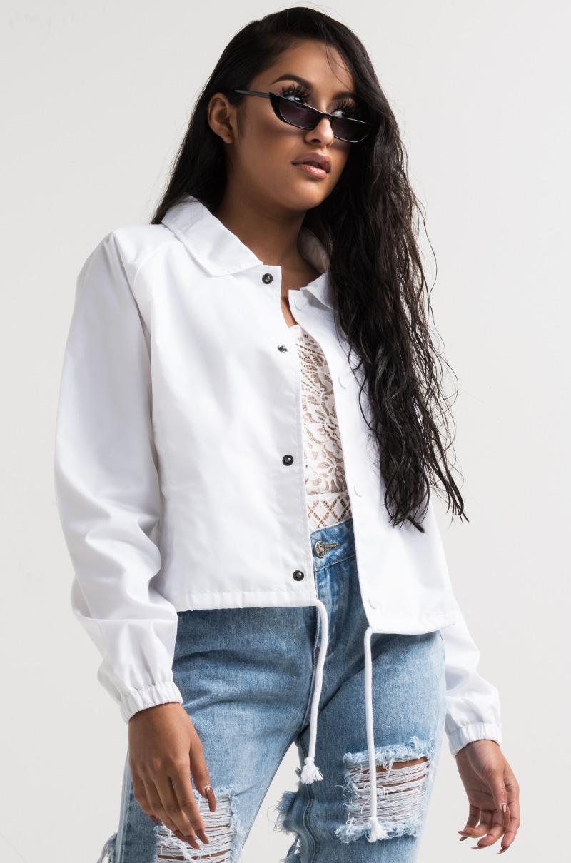 Lyst - Champion Cropped Coach Jacket in White
