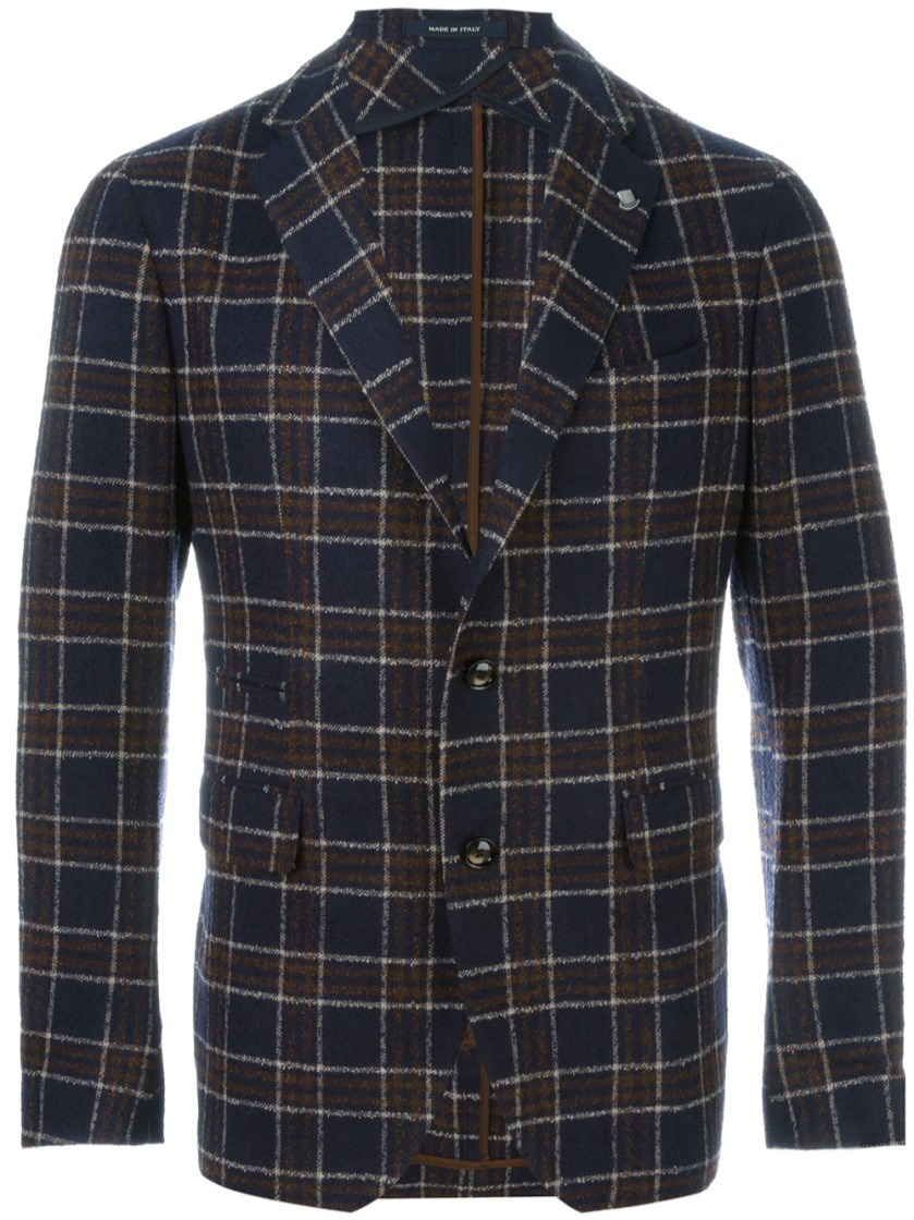 Tagliatore Tartan Plaid Blazer in Blue for Men Lyst