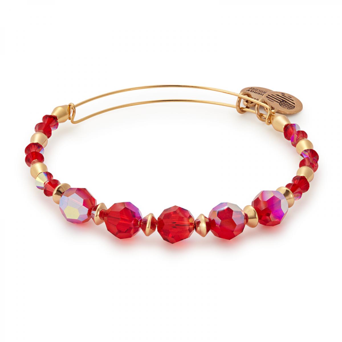 Lyst - Alex And Ani Poinsettia Beaded Bangle With Swarovski Crystals