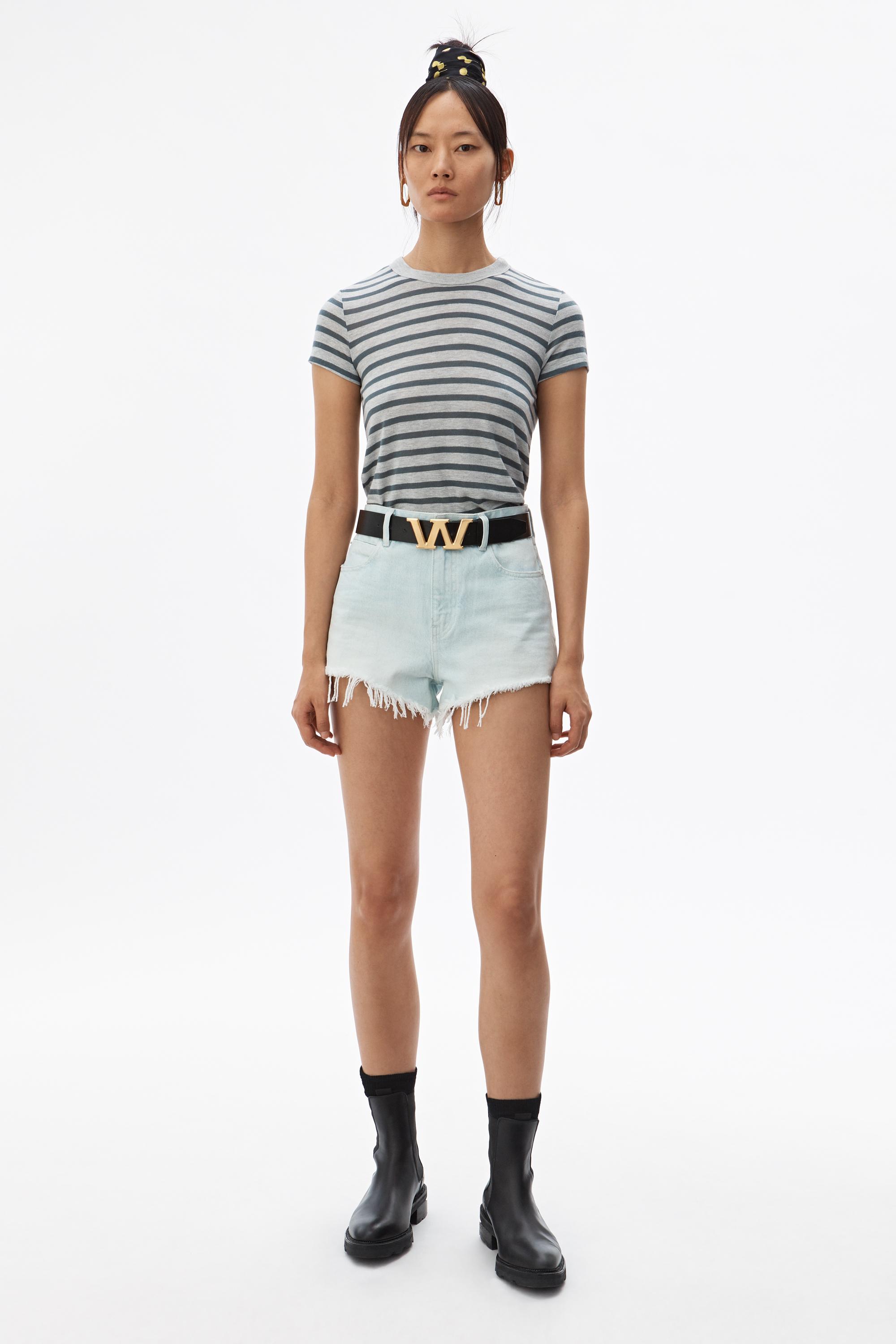 Alexander Wang Bite Denim Shorts in Blue - Lyst