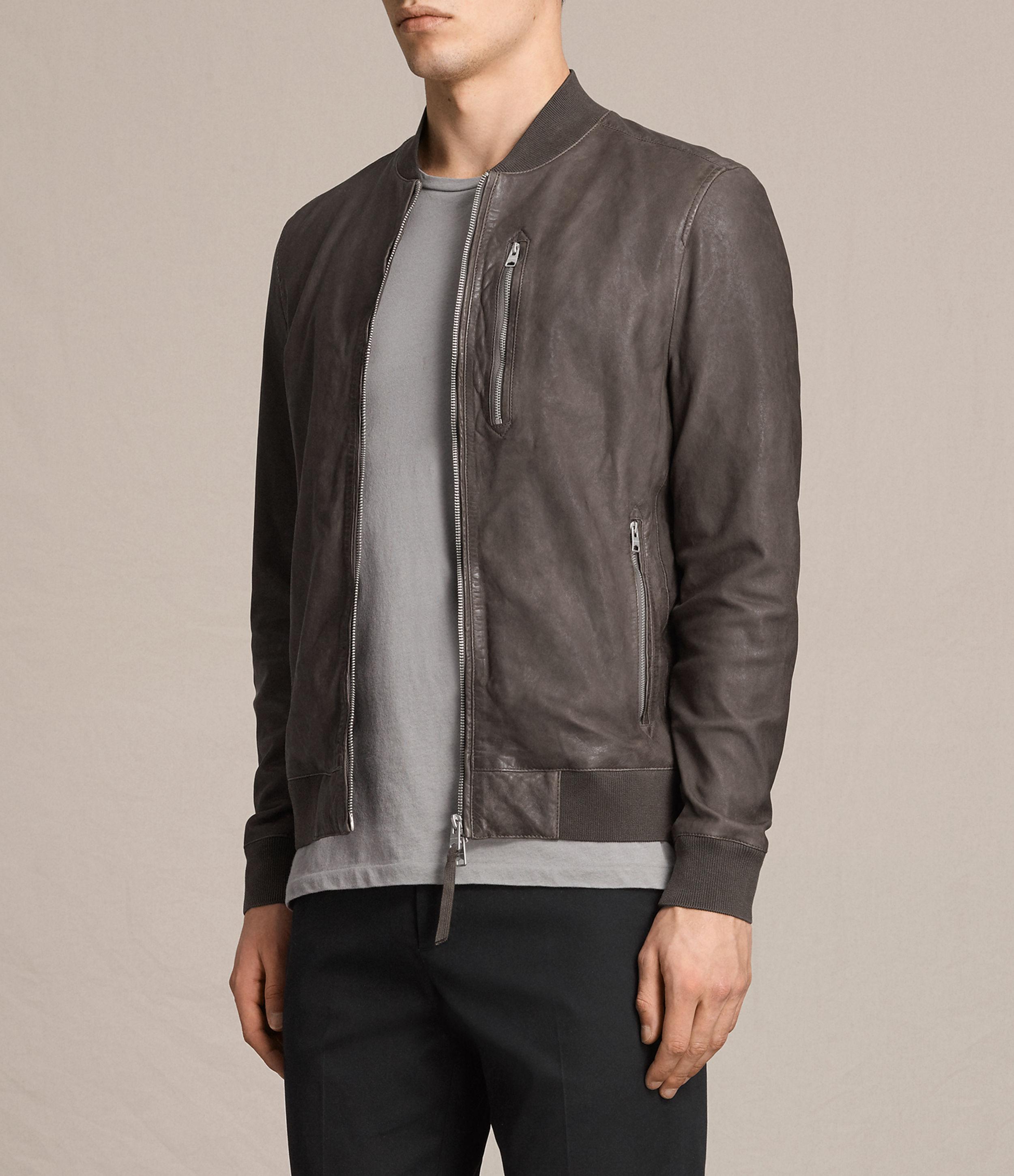 men allsaints leather jacket