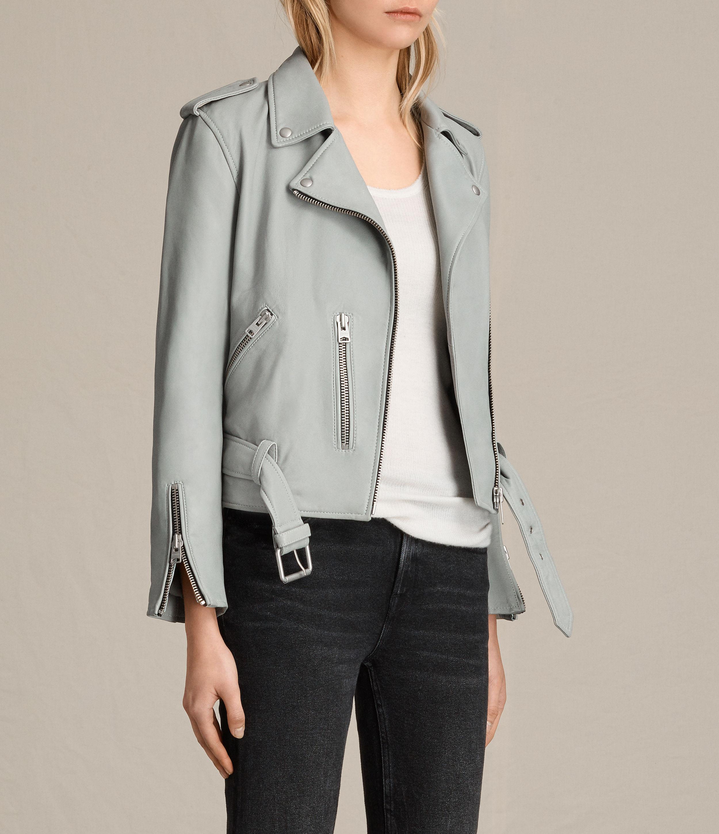 Allsaints Balfern Leather Biker Jacket In Blue Lyst Allsaints Blue Balfern Leather Biker Jacket Lyst View Fullscreen