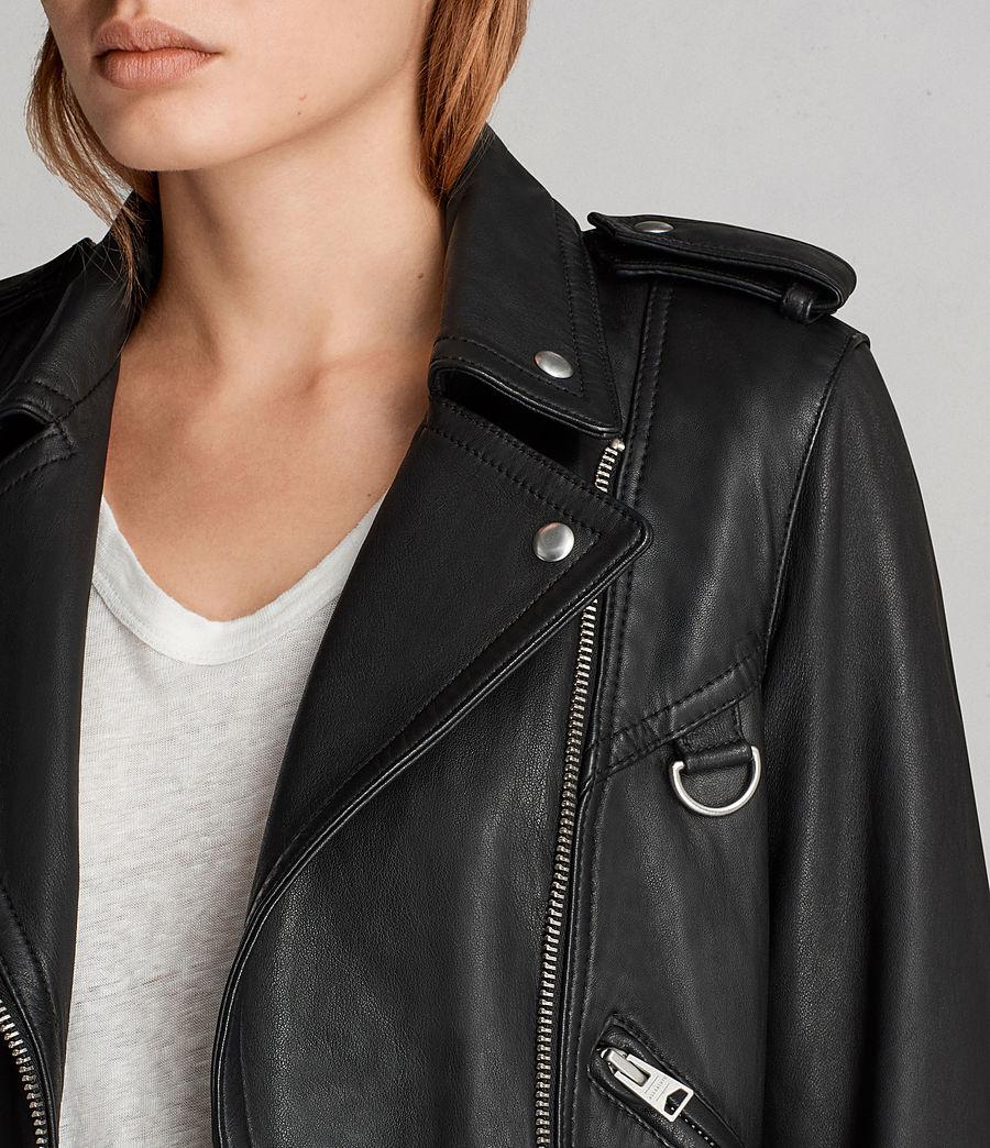 Lyst - AllSaints Gidley Leather Biker Jacket Usa Usa in Black