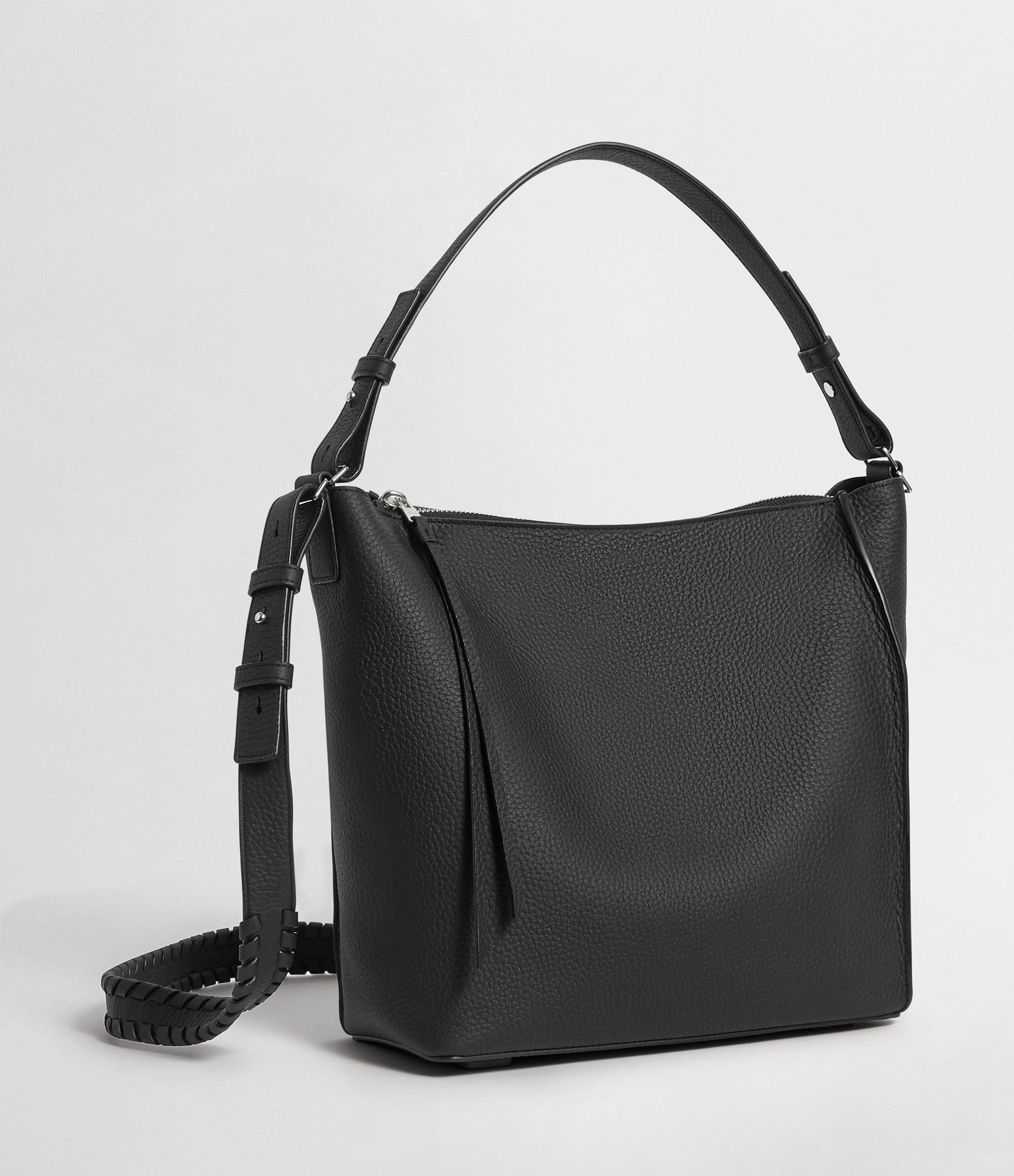 AllSaints Kita Leather Crossbody Bag in Black - Lyst