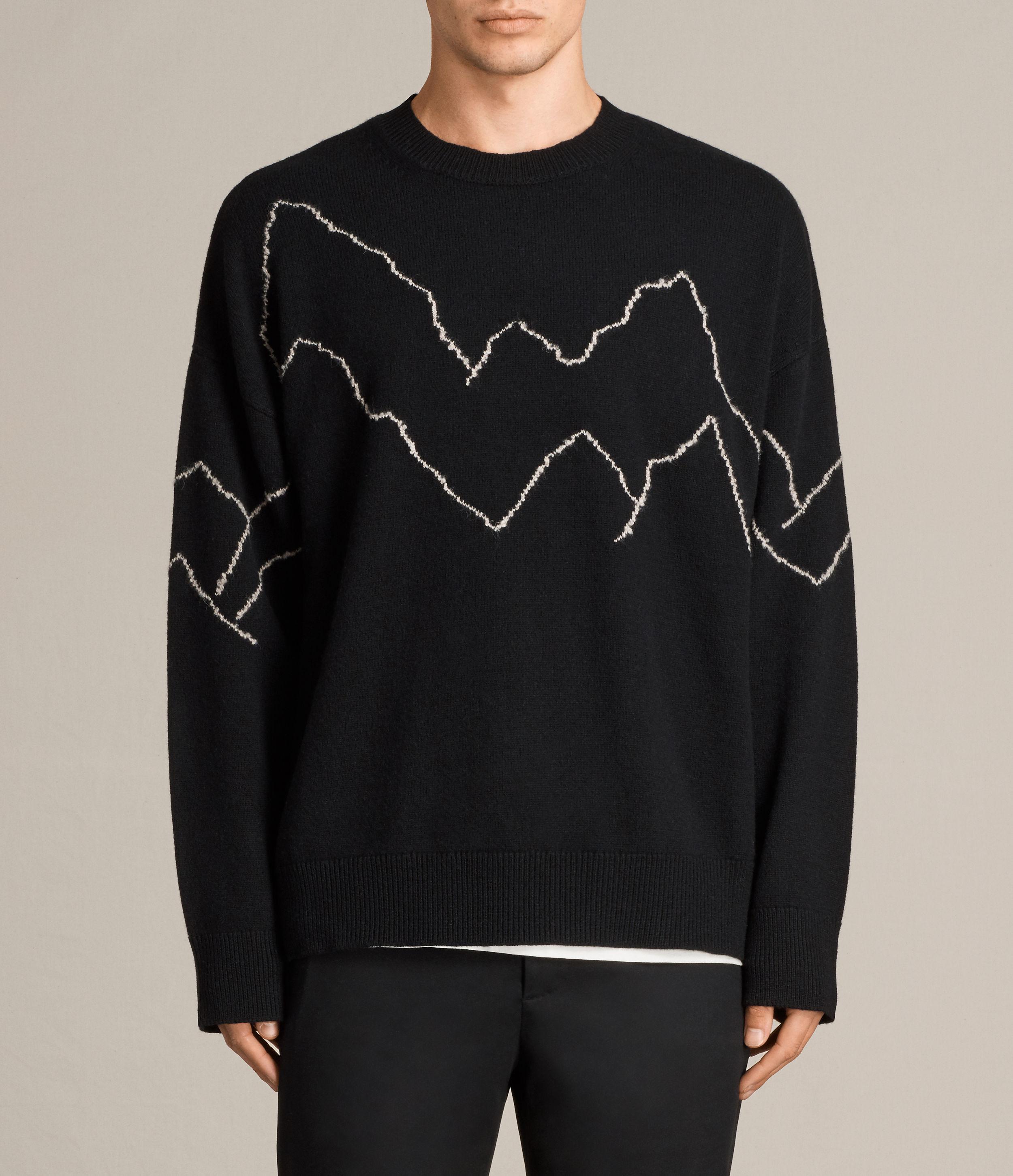 all saints star jumper black