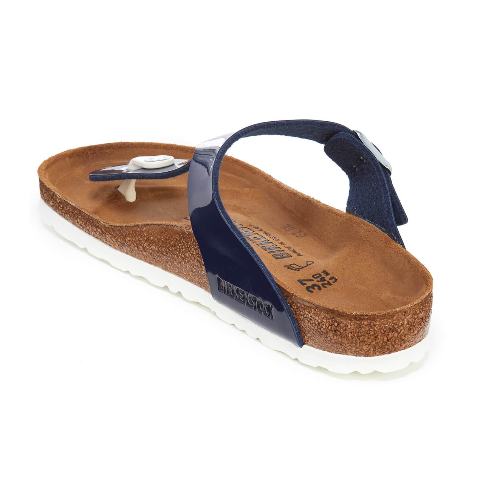 birkenstock gizeh patent blue