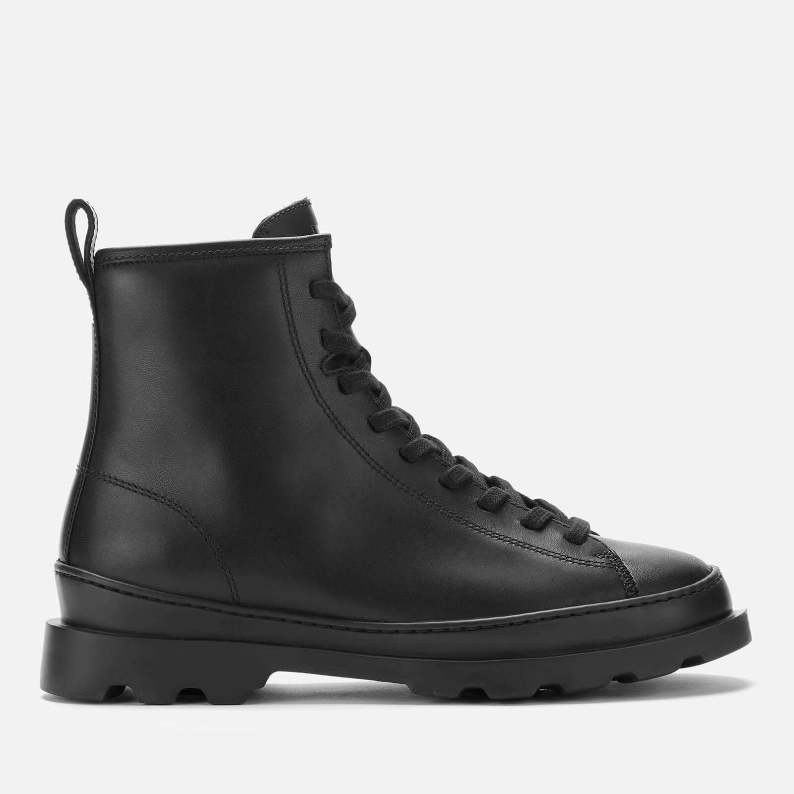 Camper Brutus Leather Lace Up Boots in Black - Lyst