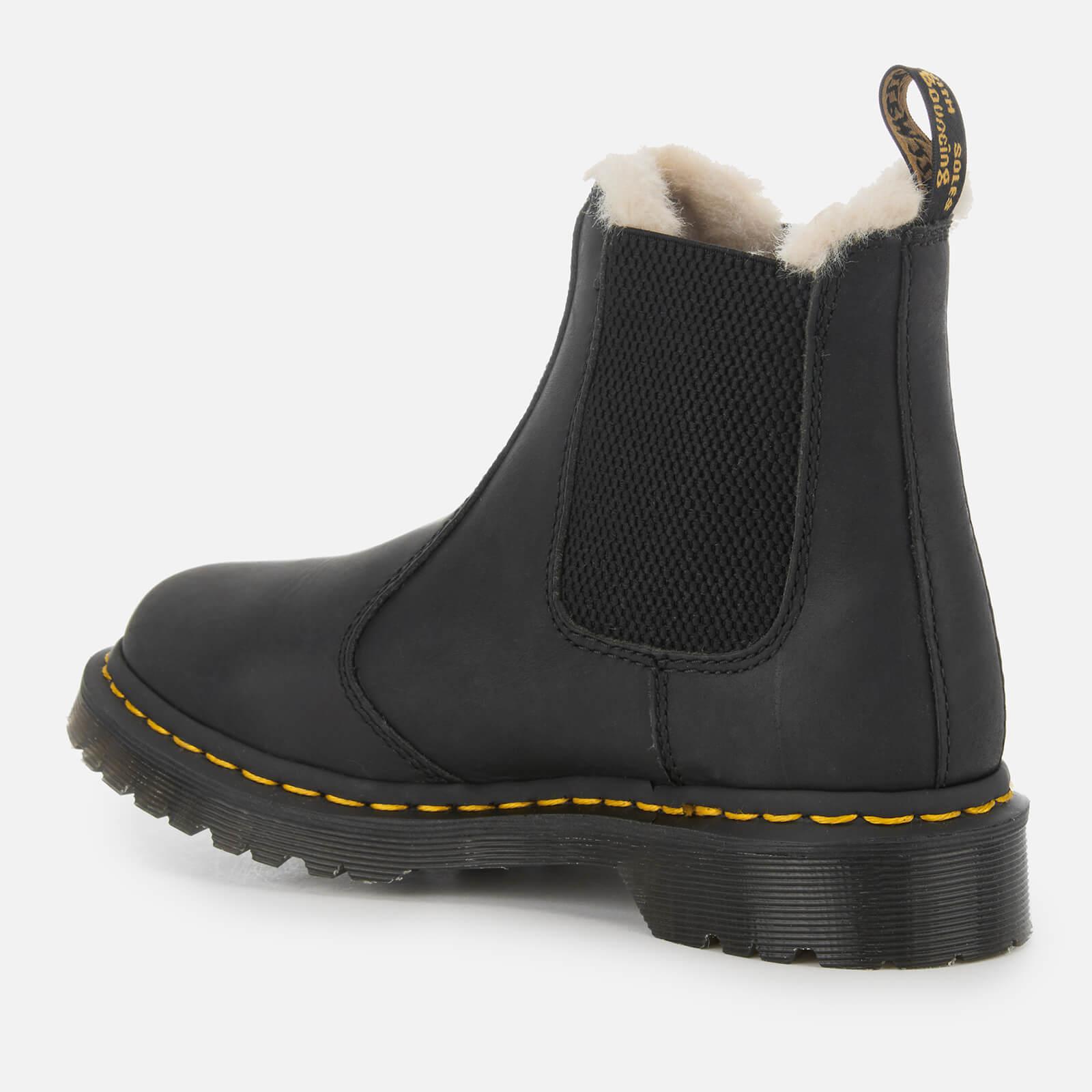 Dr. Martens 2976 Leonore Faux Fur Lined Chelsea Boots in Black - Lyst