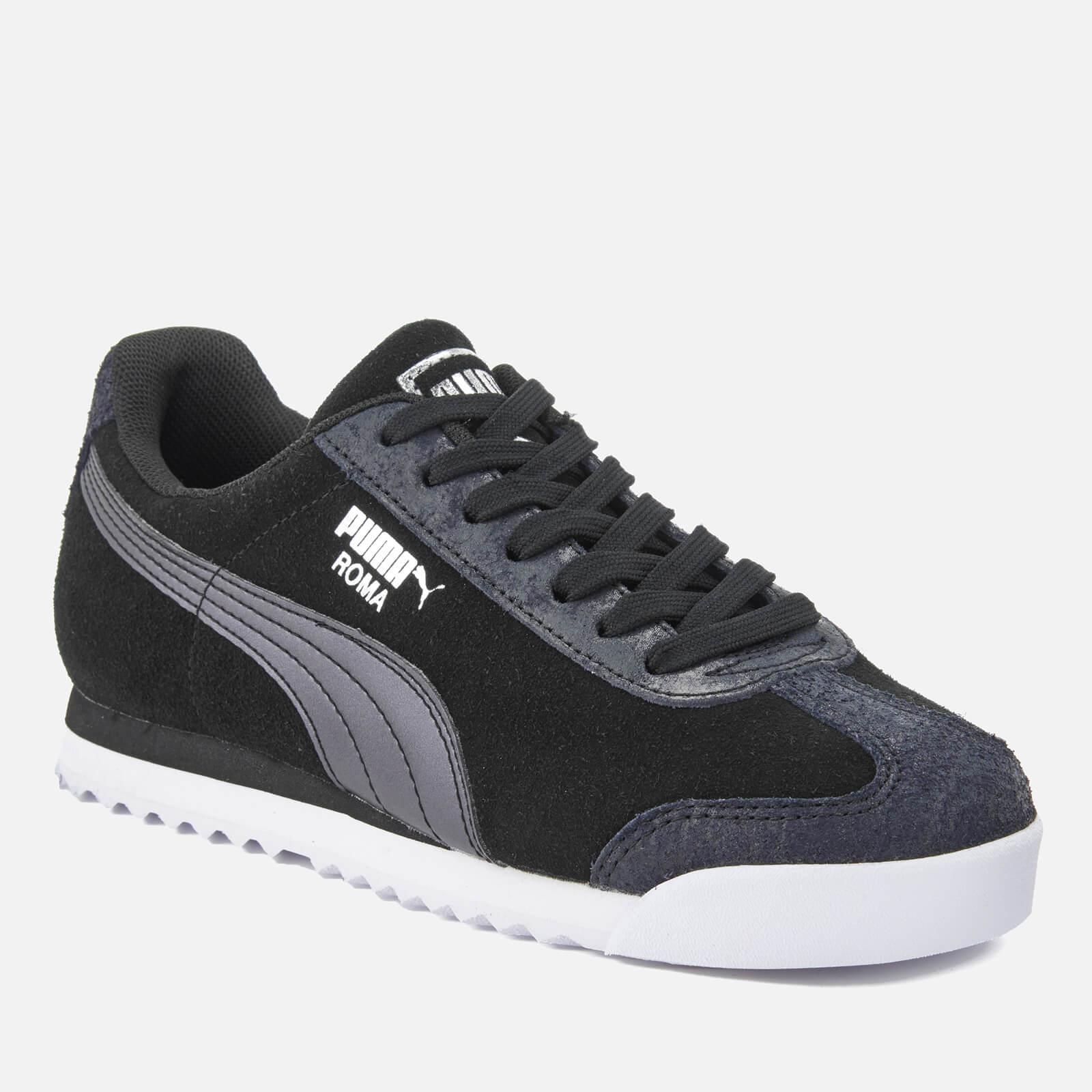 PUMA Suede Roma Basic Metallic Safari Trainers in Black - Lyst