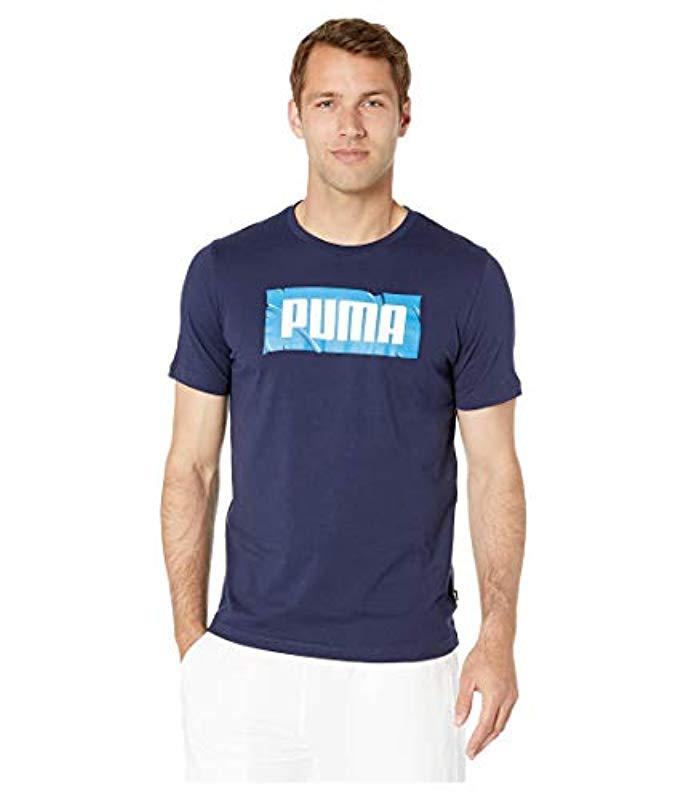 Lyst - PUMA Wording Tee in Blue for Men - Save 30%