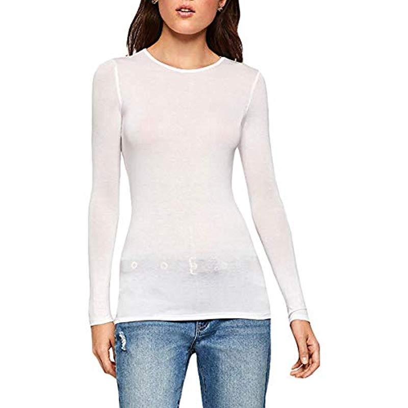 white long sleeve layering top