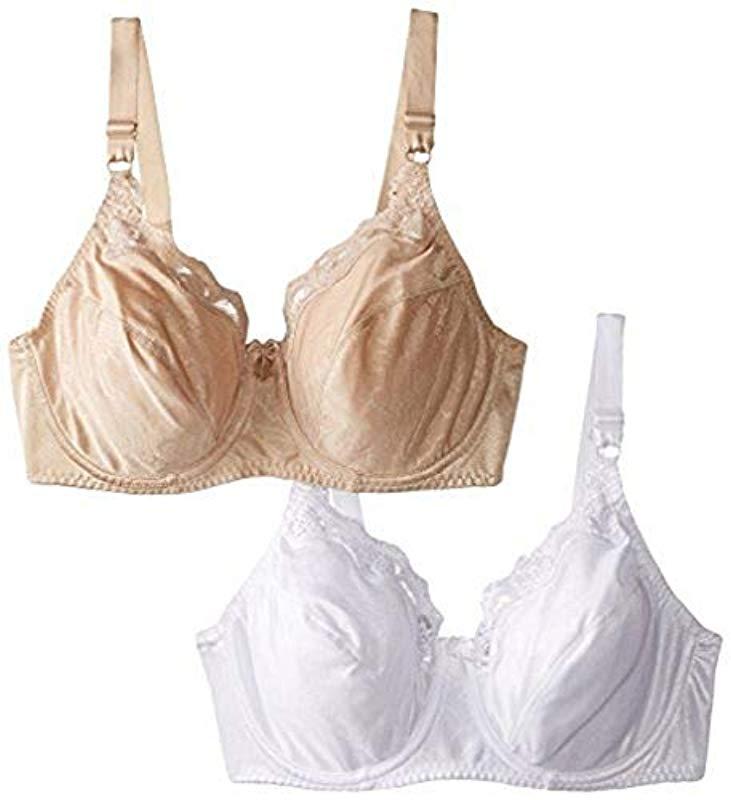 Lyst Hanes Lace Trim Underwire Bra 2packwhite/nude in White Save 14