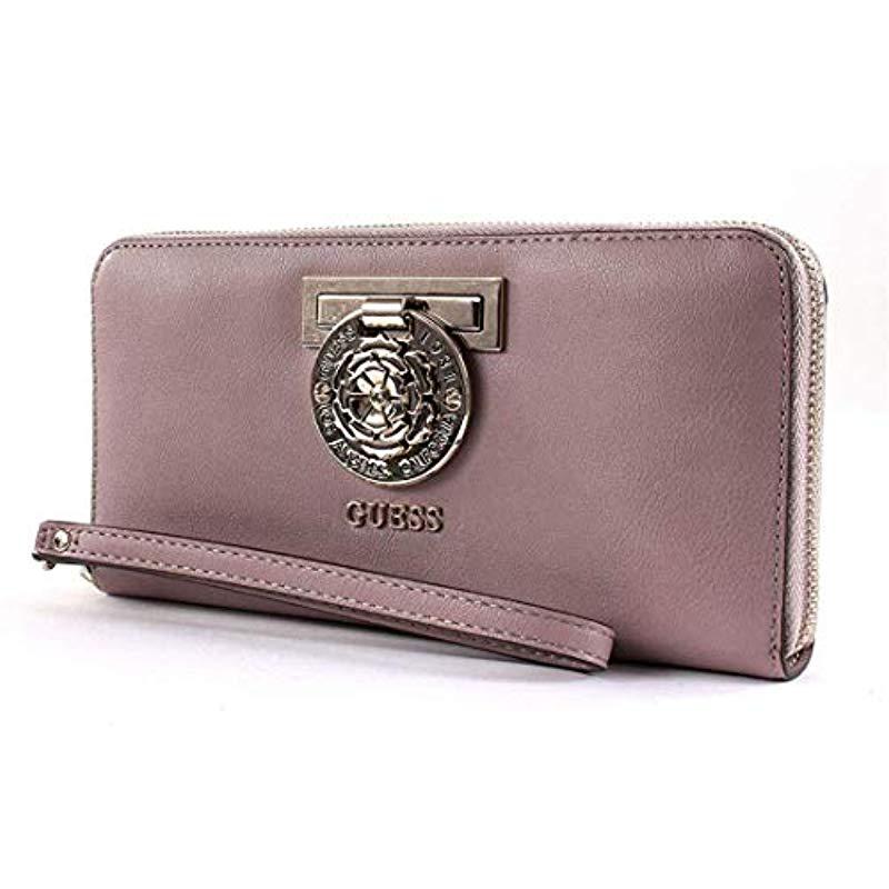 guess taupe wallet