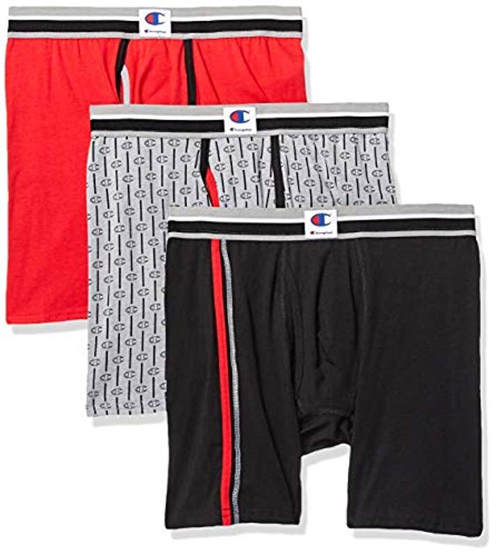 Champion Everyday Comfort Cotton Stretch Boxer Briefs 3pack in Gray for Men Save 5 Lyst