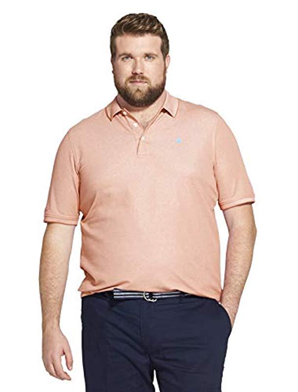 Izod Big And Tall Advantage Performance Solid Polo Shirt in Pink for ...
