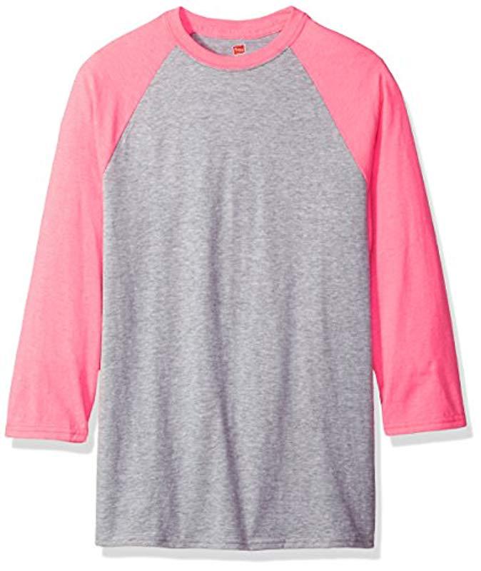 Lyst Hanes Xtemp Raglan Baseball Tee for Men