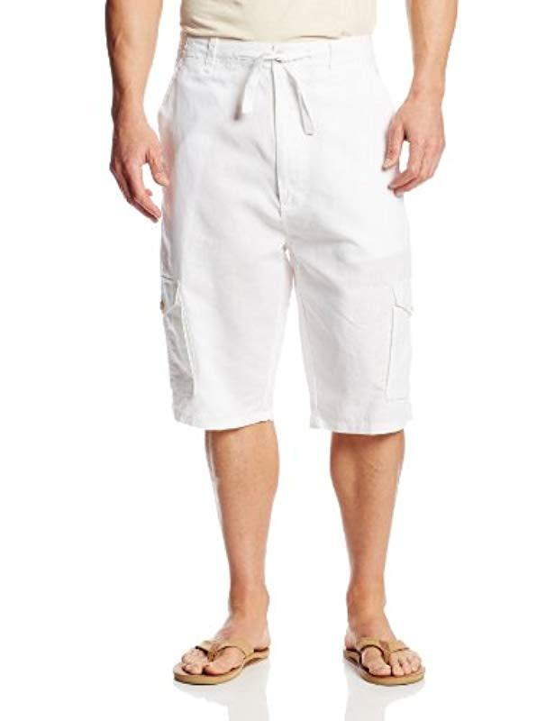 Big And Tall White Cargo Shorts