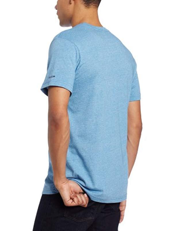 Download Volcom Mock Twist Short Sleeve T-shirt in Blue for Men - Lyst