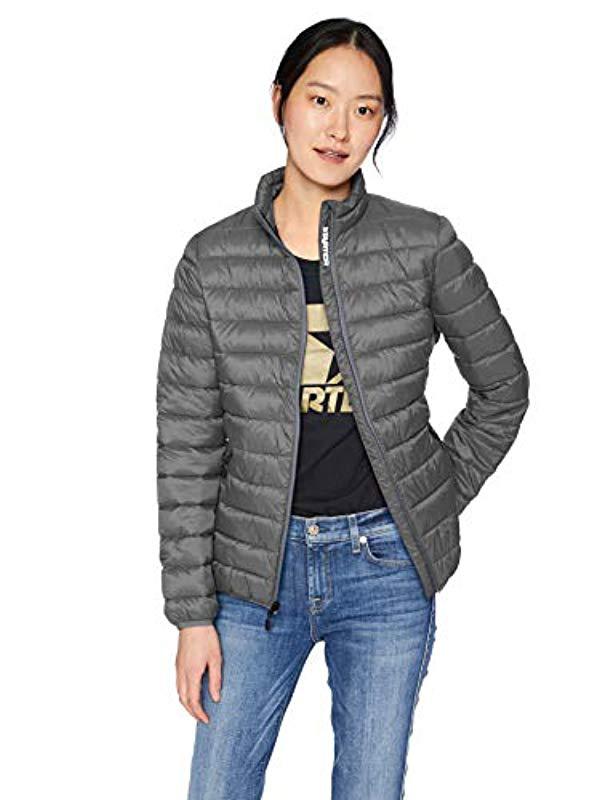 Starter Lightweight Packable Puffer Jacket in Gray Lyst