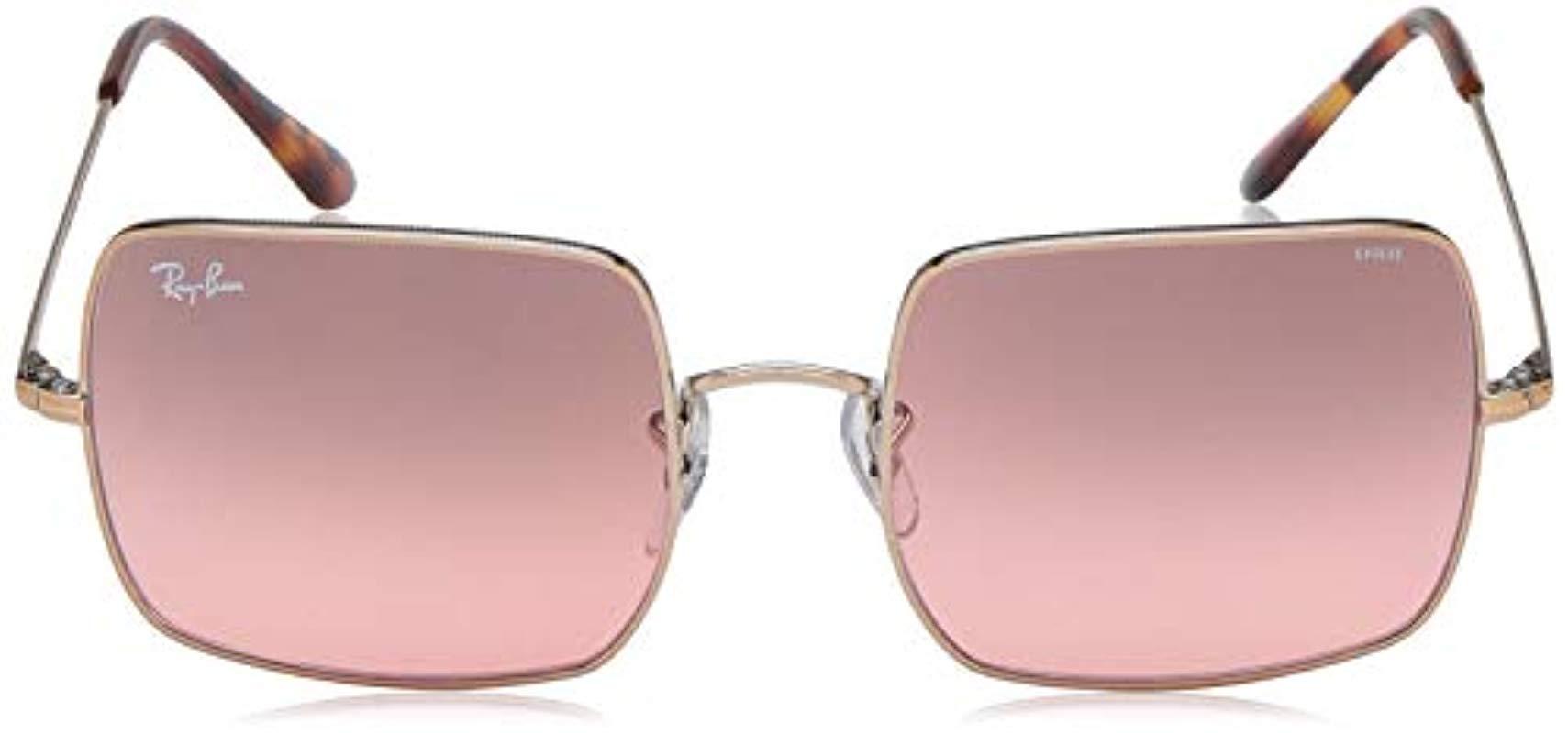 RayBan Polarized Square Sunglasses, Copper, 54 Mm in Pink Lyst