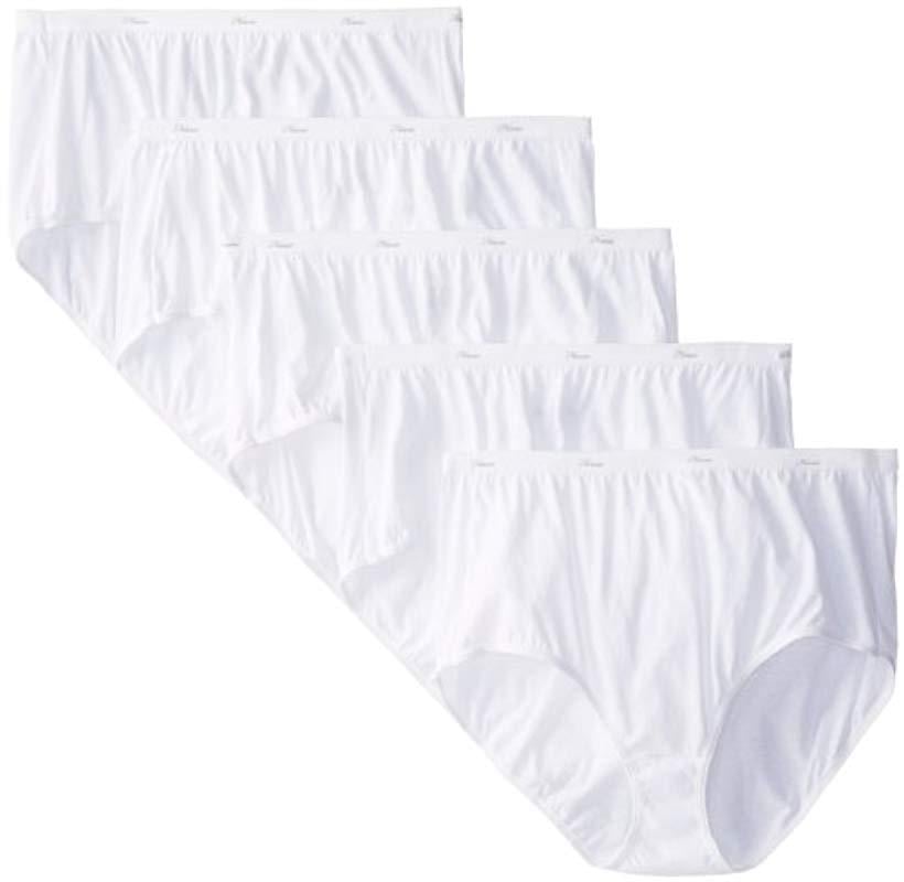 Hanes Comfort Cotton Hipster Panties 5-pack, White, 5 in White - Save ...