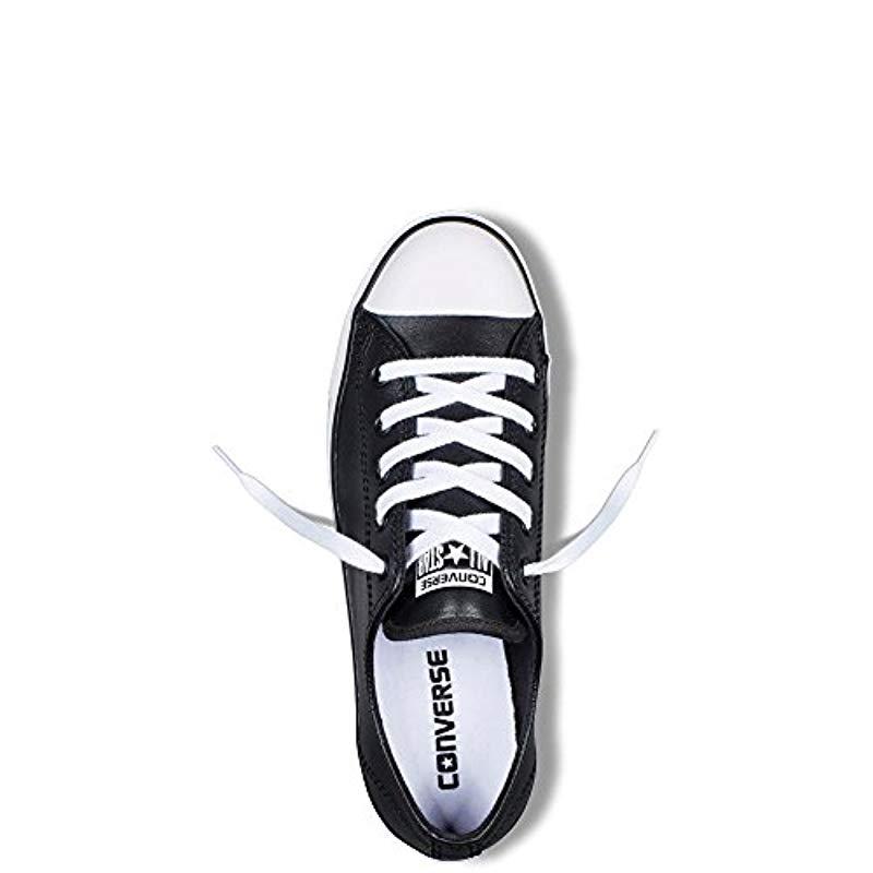 Converse Leather Ct Dainty Ox Blk Slip On Trainers in Black - Lyst