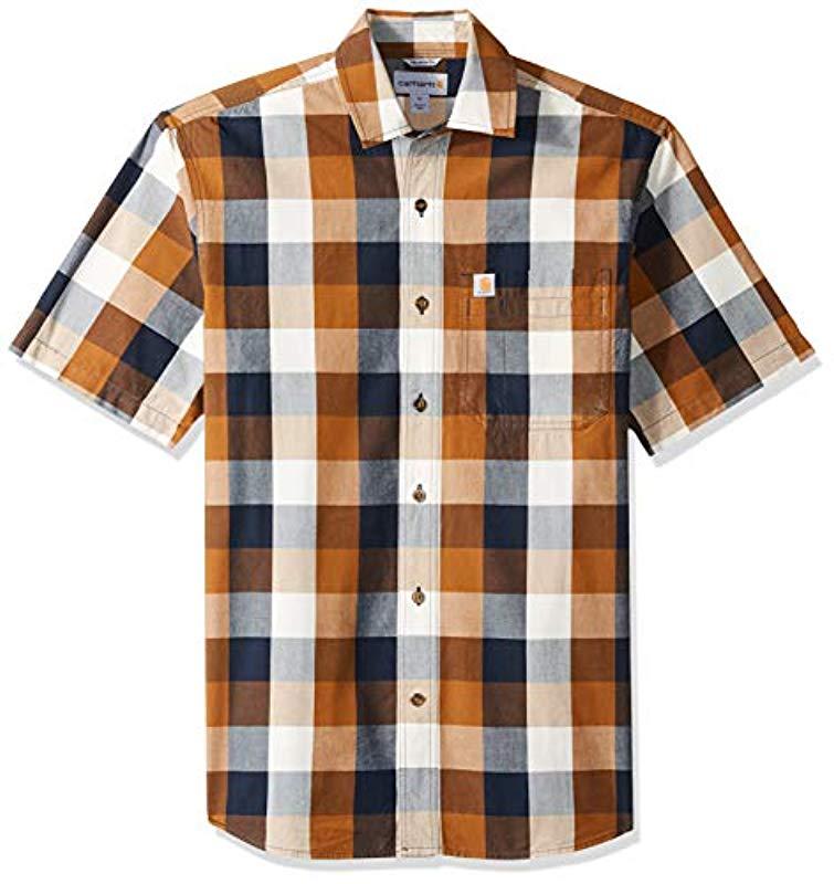 Lyst - Carhartt Big And Tall Big & Tall Essential Plaid Open Collar ...