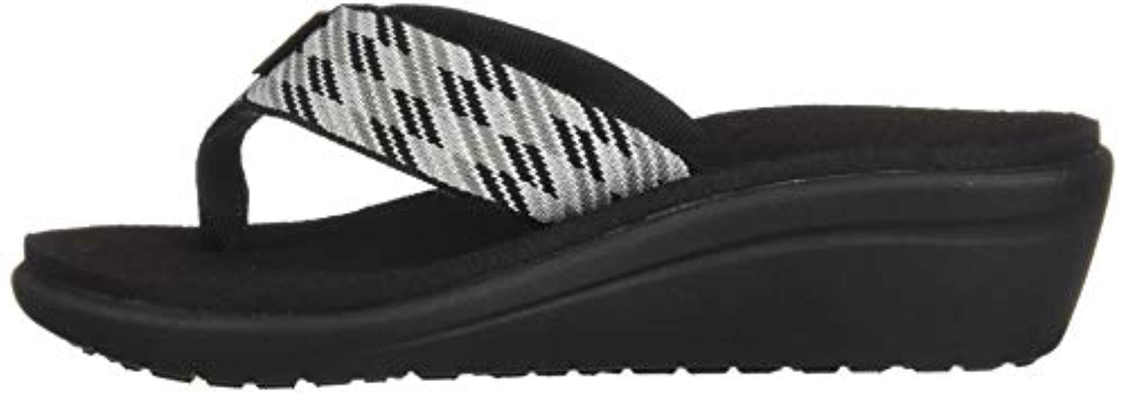 teva wedge sandals black