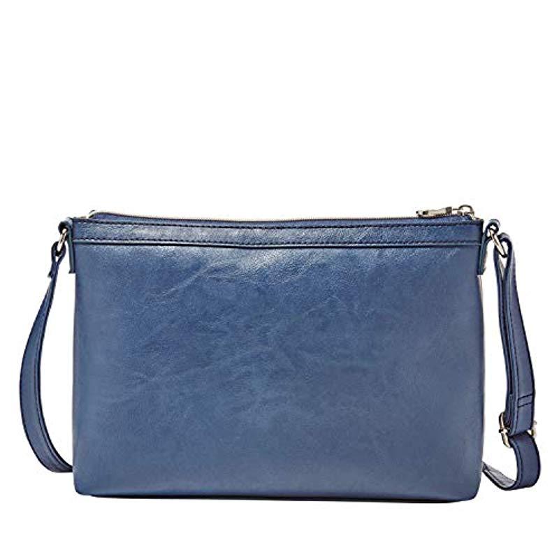 fossil evie leather crossbody