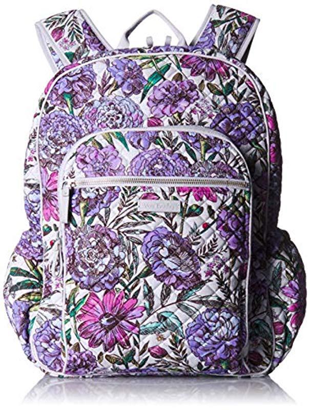 vera bradley bordeaux blooms campus backpack