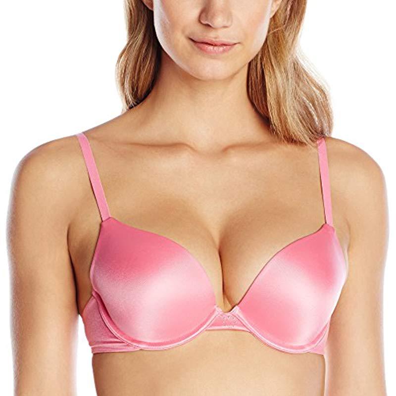 Lyst Maidenform Custom Lift Tailored Satin Demi Bra In Pink 