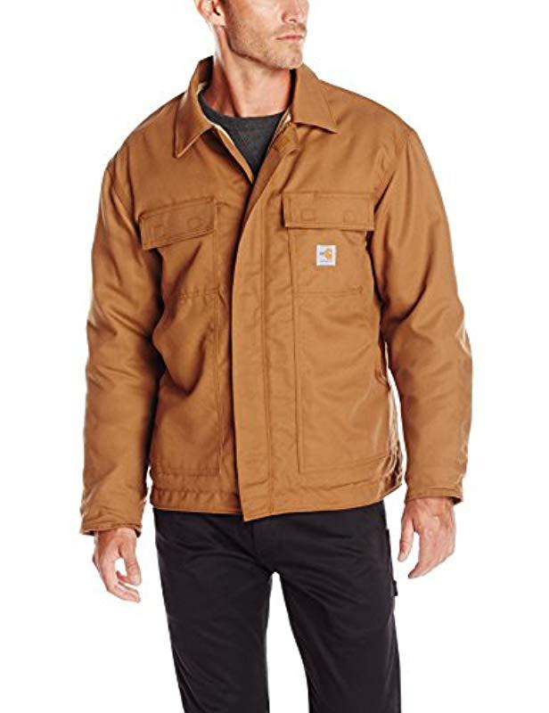 Carhartt Jackets Brown Lined Canvas Fr Jacket Frj003 Brn in Brown for