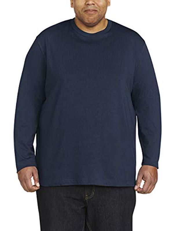 Amazon Essentials Big & Tall Longsleeve Tshirt Fit By Dxl in Blue for