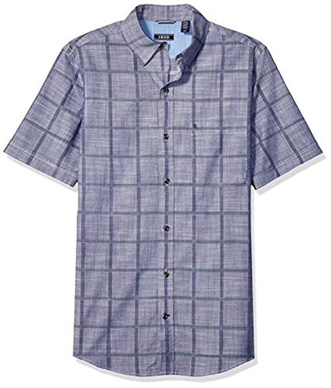 light blue short sleeve button down