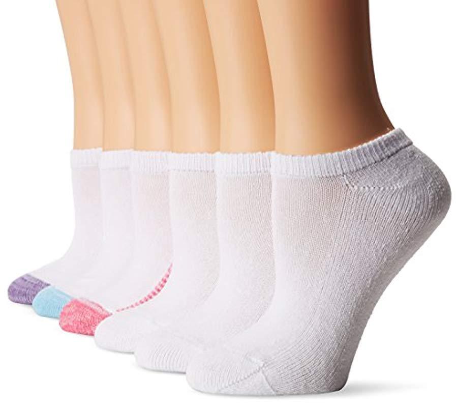 Lyst Hanes Athletic Noshow Socks, 6pack in Pink Save 63