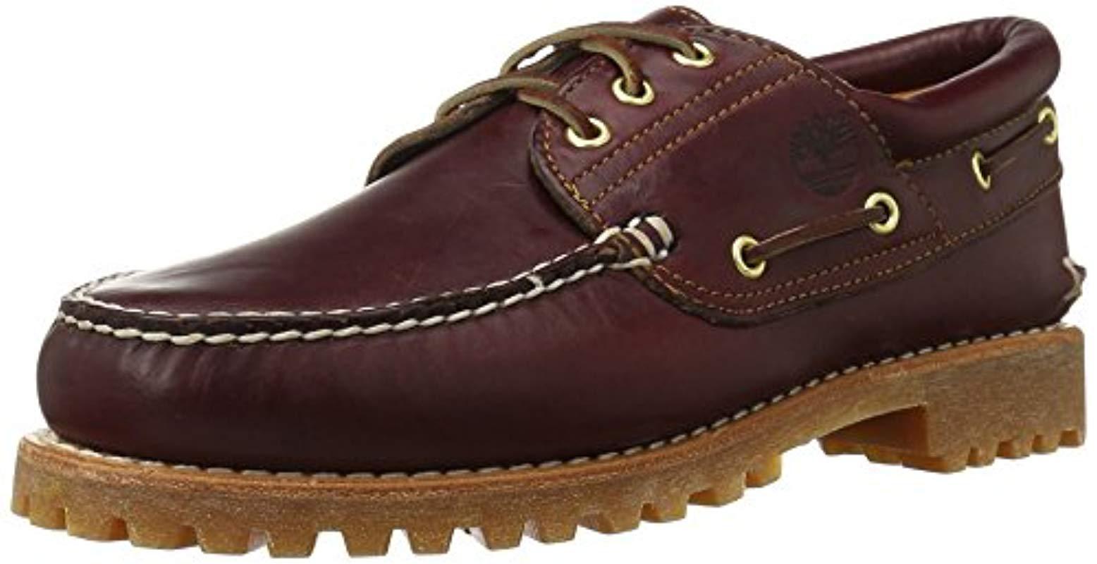 Lyst - Timberland 3 Eye Classic Lug Outsole Boat Shoe in Brown for Men ...