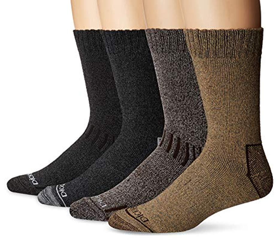 Dickies 4 Pack All Season Marled Moisture Control Crew Socks in Gray