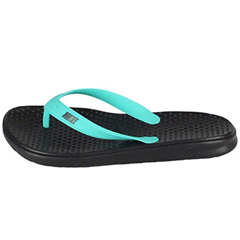 Nike Solay Thong Slide Sandal, Black-hyper Jade, 11 Regular Us in Black ...