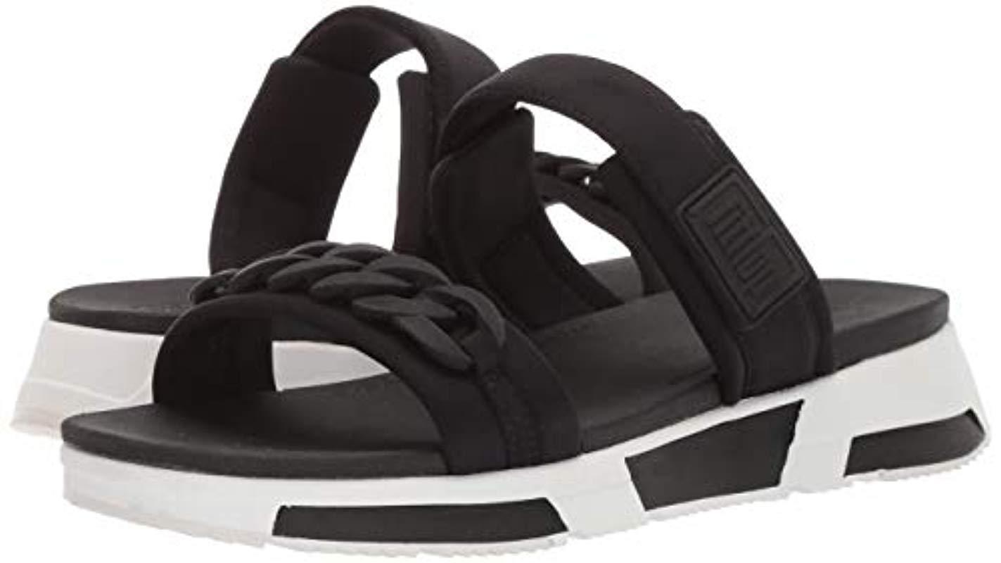 Fitflop Heda Sport Slide-chain Sandal in Black - Lyst