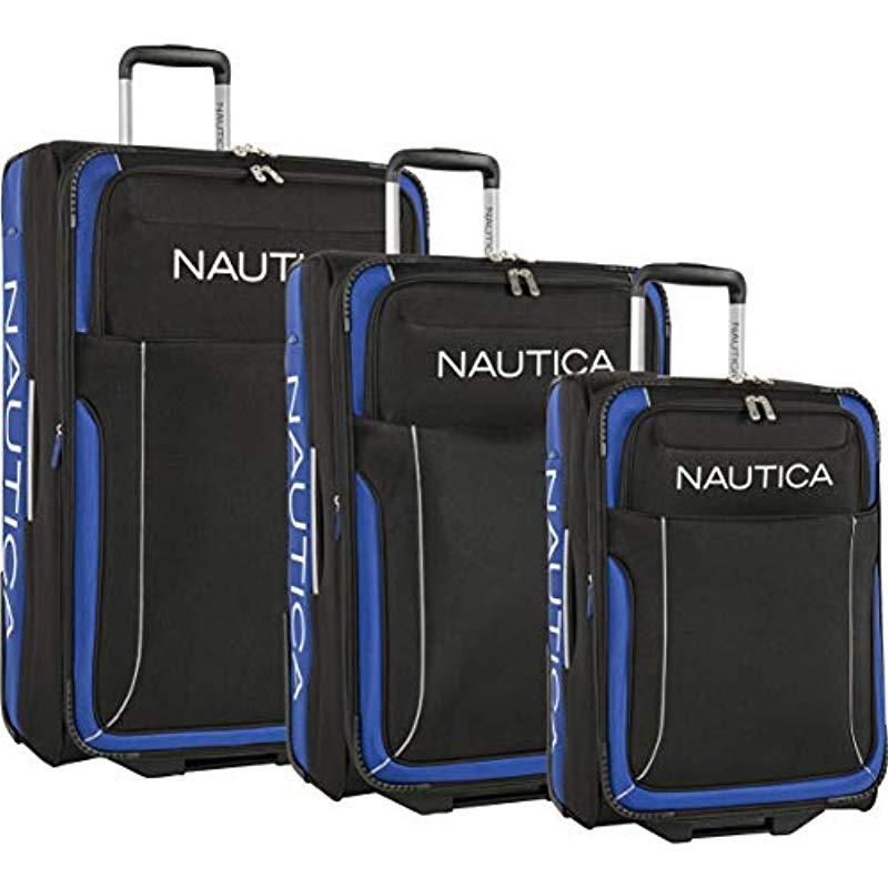 Nautica 3 Piece Luggage Set-lightweight For Travel3 in Black for Men - Lyst