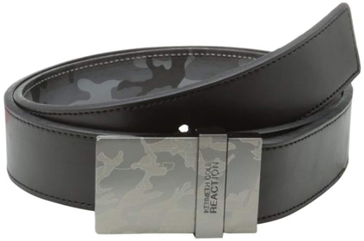 Kenneth Cole Reaction Dress Reversible Belt With Camo Plaque Buckle in ...