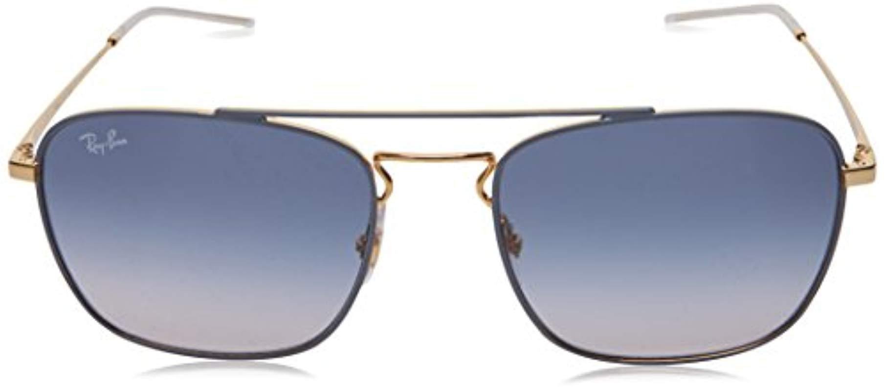 Ray Ban Metal Square Sunglasses In Gold On Light Grey Rb3588 9063i9 55 In Gray For Men Lyst 0933