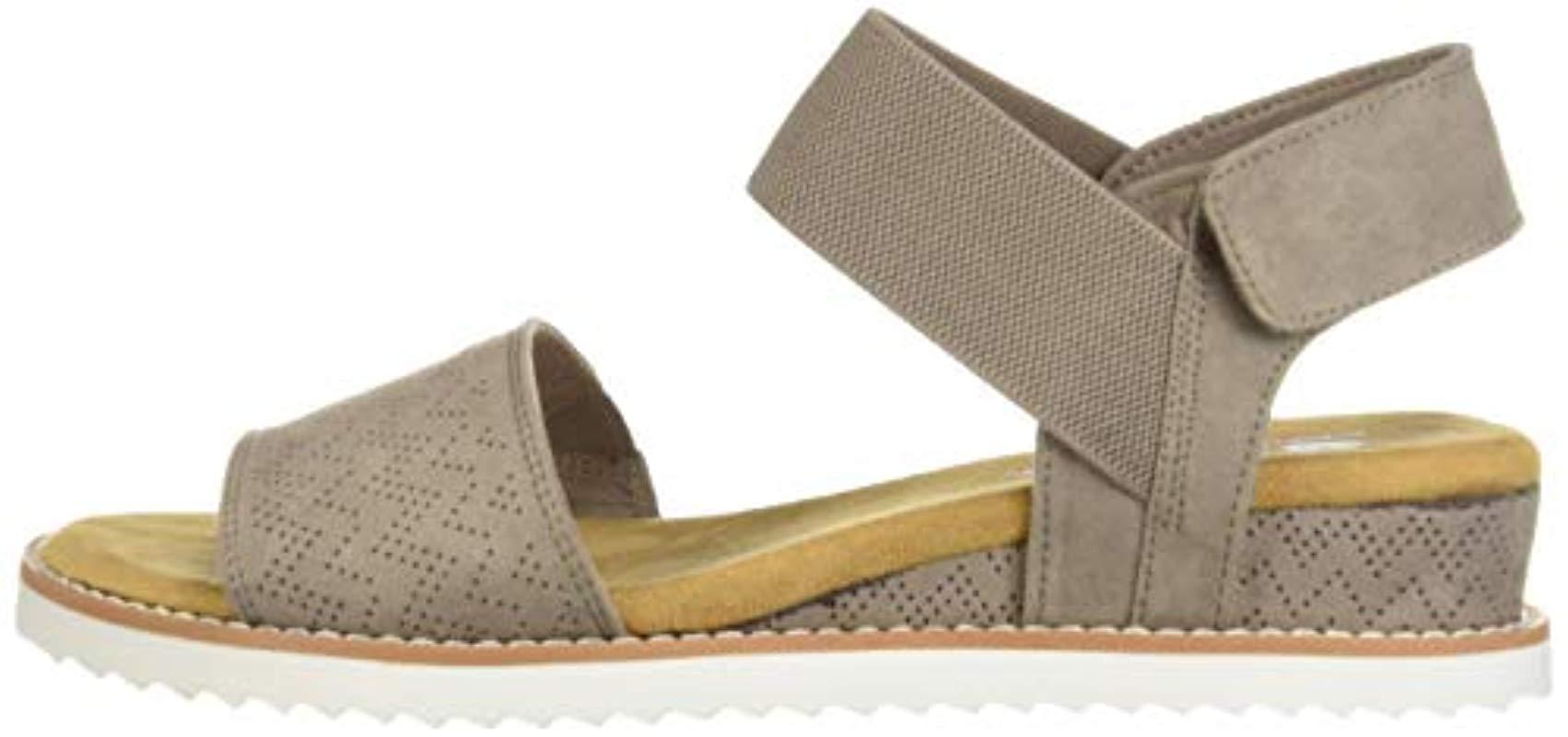 Lyst - Skechers Desert Kiss-stretch Quarter Strap Sandal Flat